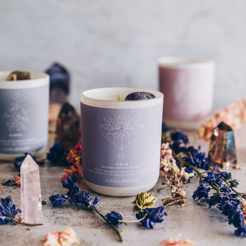 Scented Meditation Candle in Calm | Luna London Meditation Candles