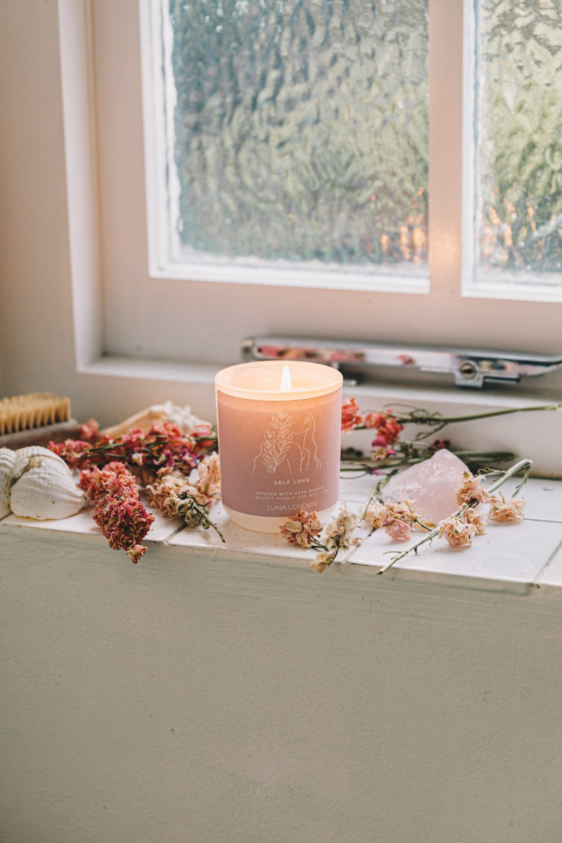 Scented Meditation Candle in Self Love | Luna London Meditation Candles