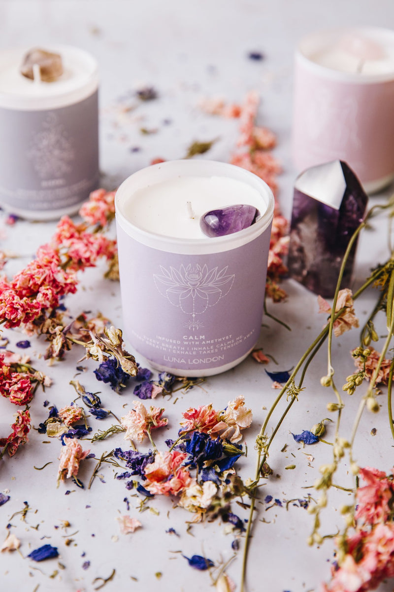 Scented Meditation Candle in Calm | Luna London Meditation Candles