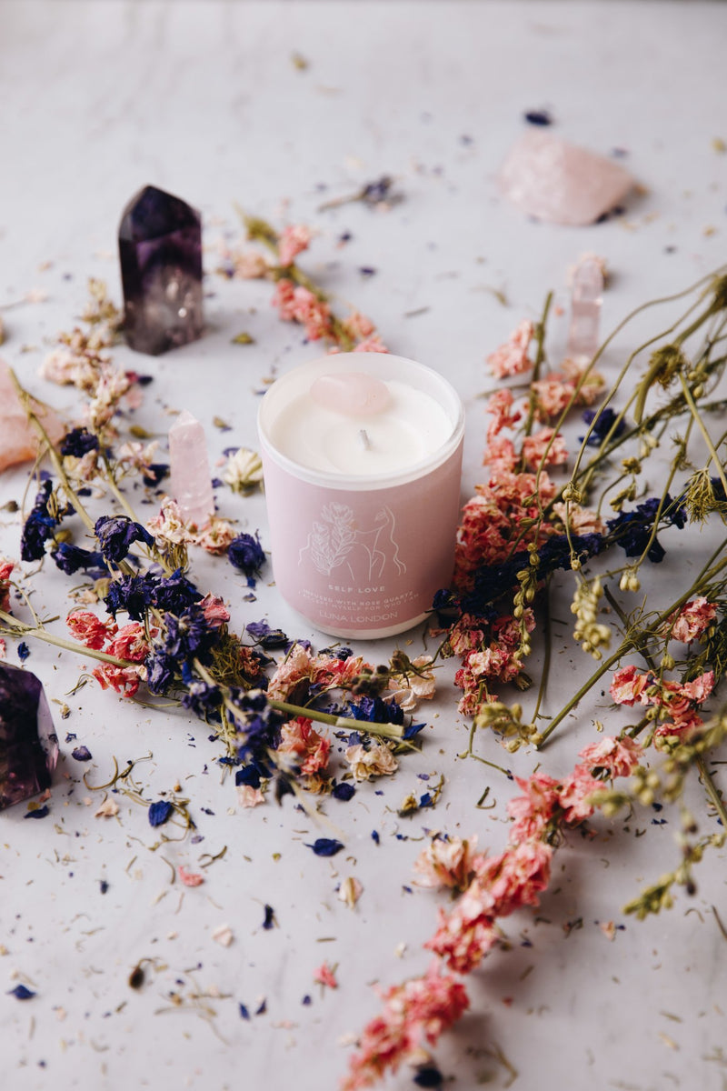 Scented Meditation Candle in Self Love | Luna London Meditation Candles