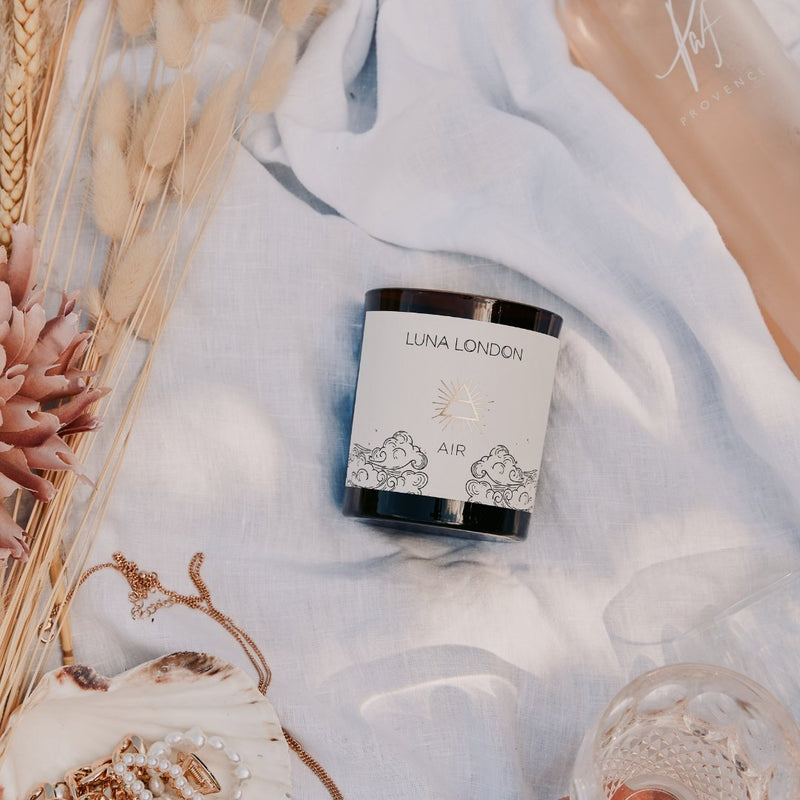 Healing Crystal Candles | 'Air' Scented Candle | Luna London Candles