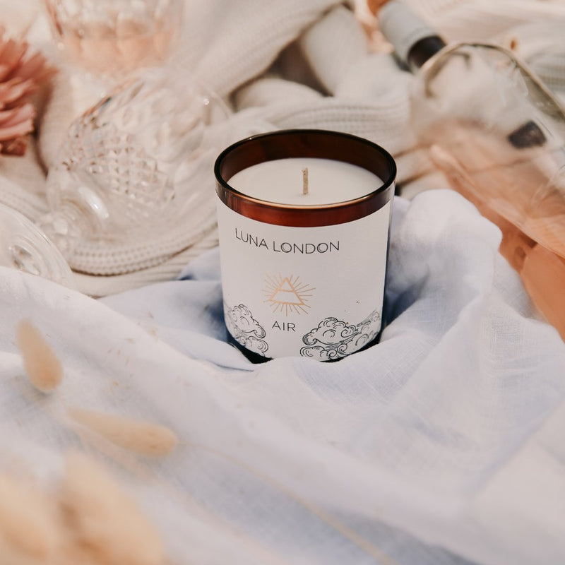 Healing Crystal Candles | 'Air' Scented Candle | Luna London Candles