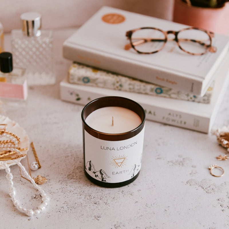 Healing Crystal Candles | 'Earth' Scented Candle | Luna London Candles