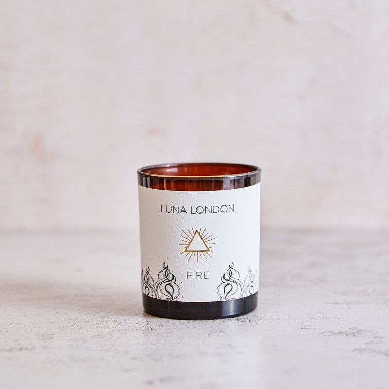 Healing Crystal Candles | 'Fire' Scented Candle | Luna London Candles
