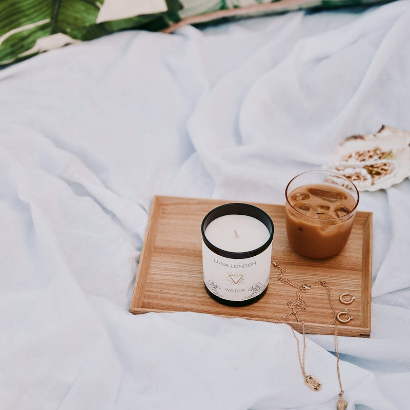 Healing Crystal Candles | 'Water' Scented Candle | Luna London Candles