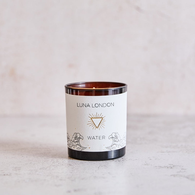 Healing Crystal Candles | 'Water' Scented Candle | Luna London Candles