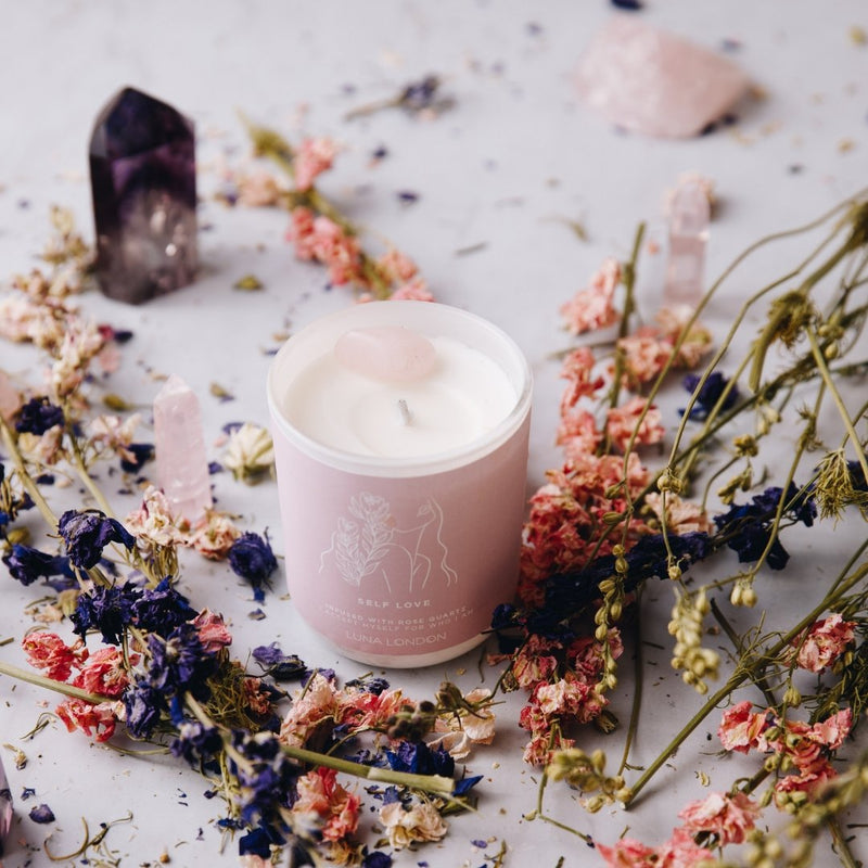 Scented Meditation Candle in Self Love | Luna London Meditation Candles