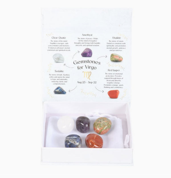 Virgo Zodiac Crystal Tumblestone Set